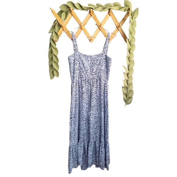 HVN Olympia Blue Silk Tiger Print Midi Dress - Picture 10 of 10